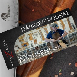 Tištěný poukaz na Kurz broušení nožů - začátečník