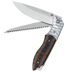 Nůž zavírací s pilkou Dellinger Wilderer D2 - yellow/black G10