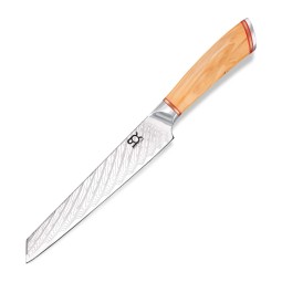 Nůž plátkovací Slice 190 mm SOK Olive Sunshine Damascus