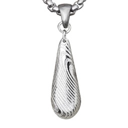 přívěšek z damaškové oceli Silver Solas s řetízkem