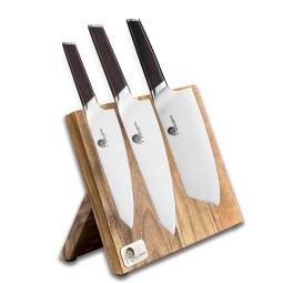 sada 3 nožů Dellinger CUBE Ebony Wood s magnetickým stojánkem