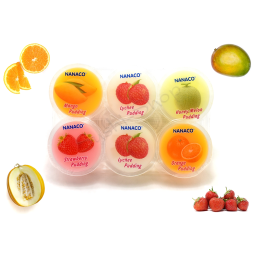 Pudding owocowy mix 5 smaków 6 x 80g NANACO