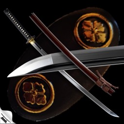 Rakku Japanese Katana - T-10 Steel, Yokote - Suguha Hamon