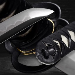 Musashi Japanese Katana - T-10 Steel, Yokote - Sanbonsugi Hamon