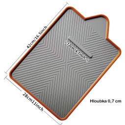 Protiskluzová gumová podložka pod brusný kámen se záchytem vody 42 × 28 cm