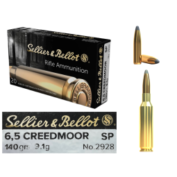 Puškové náboje SB 6,5 Creedmoor SP, 140GRS, 9,1g 20ks