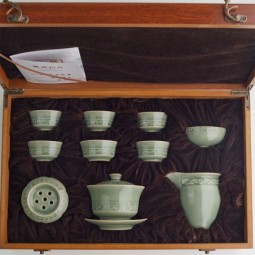 čajová souprava Longquan Celadon - Embroidery