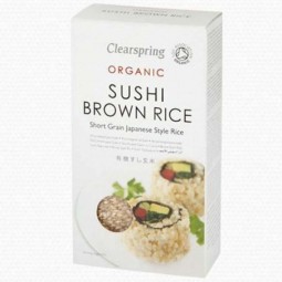 celozrnná hnědá BIO rýže na sushi Clearspring Organic 500 g