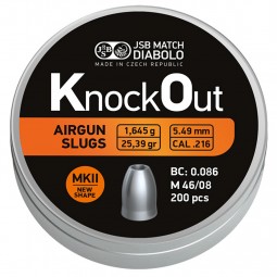 Diabolo JSB KnockOut Slugs .216 MKII 200ks cal.5,49m