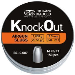 Diabolo JSB KnockOut Slugs .217 150ks cal.5,5mm