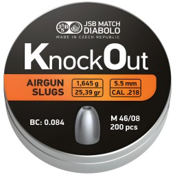 Diabolo JSB KnockOut Slugs .218 200ks cal.5,5mm