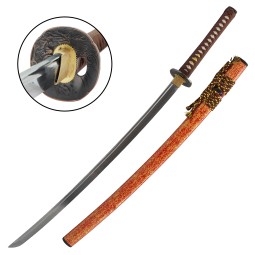 Katana Orenji Jigoku, 2,30 Shaku, Hamon Choji, Yokote, AISI 1065