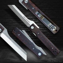 Lovecký zavírací nůž HIGONOKAMI SnakeWood M390 POWDER STEEL