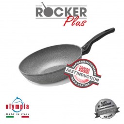 pánev WOK ROCKER PLUS Induction ? 28 cm z litého hliníku s minerálním kameninovým povrchem