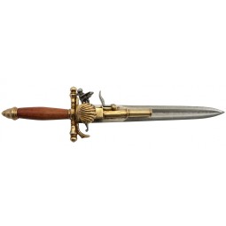 Replika dýky s křesadlovou pistolí, Francie 18.stol.